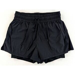 Spyder Active Women Small Black 2-in-1 Running Shorts Compression Liner